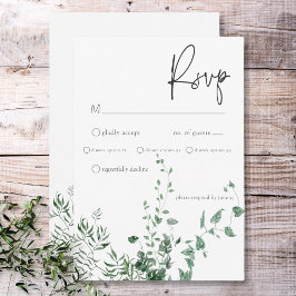 Tarjeta De Confirmación De Asistencia Delicada cena tropical tropical moderna