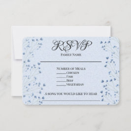 Tarjeta De Confirmación De Asistencia Delicado Boda de Flores Silvestres Oscuras