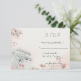 Tarjeta De Confirmación De Asistencia Delicate Queen Anne's Lace