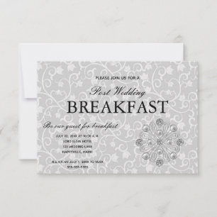Tarjeta De Confirmación De Asistencia Desayuno Romantic Elegance Post Boda
