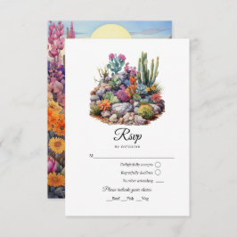 Tarjeta De Confirmación De Asistencia Desert Hues Floral Boda