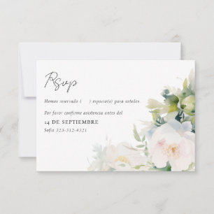 Tarjeta De Confirmación De Asistencia Despedida de Soltera Bridal Shower en Español e In