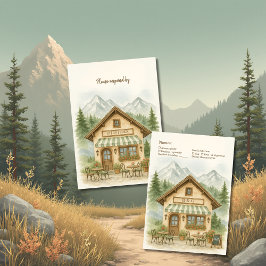 Tarjeta De Confirmación De Asistencia Destino del boda de Monograma Rústico de Montaña