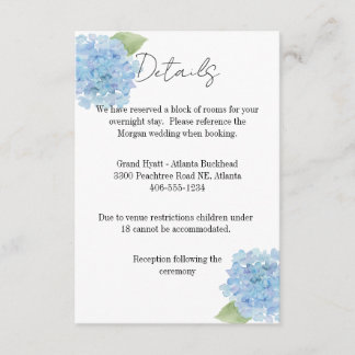 Tarjeta De Confirmación De Asistencia Details Card Wedding Hydrangea