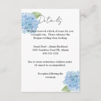 Tarjeta De Confirmación De Asistencia Details Card Wedding Hydrangea