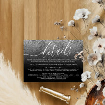 Detalles de Alojamiento para Boda Glitter Silver