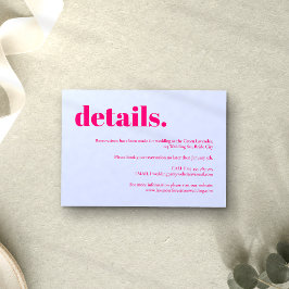 Tarjeta De Confirmación De Asistencia detalles de boda de rosa lila simple