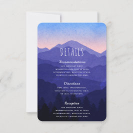 Tarjeta De Confirmación De Asistencia Detalles de Boda en las Montañas Azules
