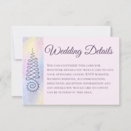 Tarjeta De Confirmación De Asistencia *~* Detalles de Boda Pastel de Geometría Sagrada