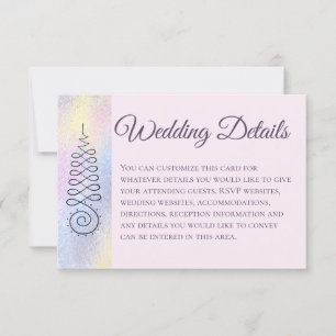 Tarjeta De Confirmación De Asistencia *~* Detalles de Boda Pastel de Geometría Sagrada