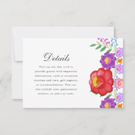 Tarjeta De Confirmación De Asistencia Detalles de la Quinceanera floral de la Fiesta Roj