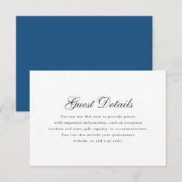 Tarjeta De Confirmación De Asistencia Detalles de Quinceanera de caligrafía blanca azul