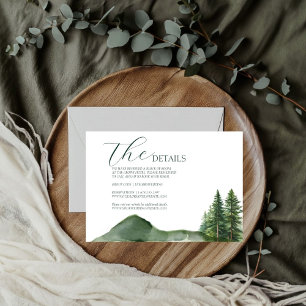 Tarjeta De Confirmación De Asistencia Detalles del Boda del Bosque de la Montaña Rusa Wo
