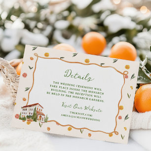 Tarjeta De Confirmación De Asistencia Detalles del Boda del Cítrico Italiano