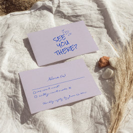 Tarjeta De Confirmación De Asistencia Detalles del Boda Retro Funky Mano Escrito Colorid