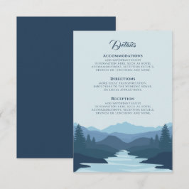 Tarjeta De Confirmación De Asistencia Detalles del Boda Rústico Misty Mountains