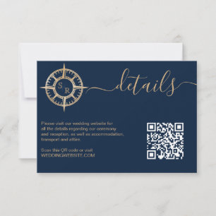 Tarjeta De Confirmación De Asistencia Detalles del código QR de la compás de Passport de