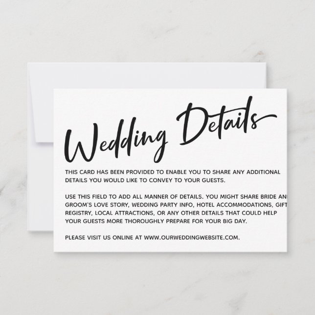 Tarjeta De Confirmación De Asistencia Detalles modernos de Bodas caligráficos, bandas de (Anverso)