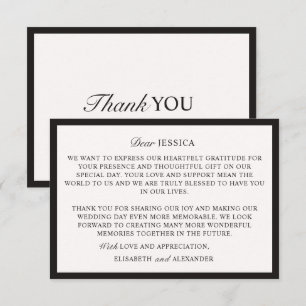 Tarjeta De Confirmación De Asistencia Dinero viejo, Boda blanco roto Gracias tarjeta