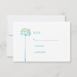 Tarjeta De Confirmación De Asistencia Diseño de Boda Ombre Wildflowers