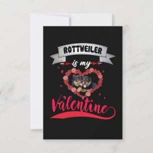Tarjeta De Confirmación De Asistencia Dog Lover   Rottweiler Es Mi Valentín