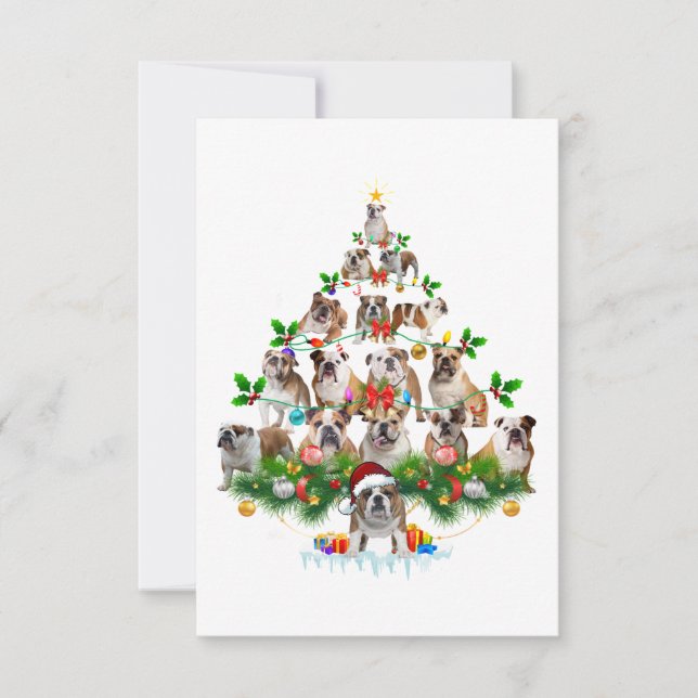 Tarjeta De Confirmación De Asistencia Dog Lovers | Ornamentos de árbol de Navidad de Bul (Anverso)