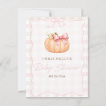 Ducha de bebé de pequeña calabaza Otoño Rosa Calab