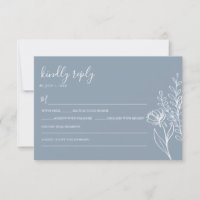 Dusty Blue Modern Boda Minimalista elegante