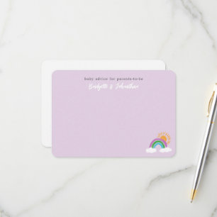 Tarjeta De Confirmación De Asistencia Dusty Purple Bonito Arcoiris Sunshine consejos par