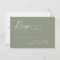 Dusty Sage Green Boda Minimalista | Elección de co