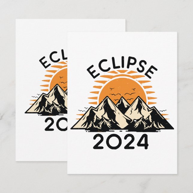 Tarjeta De Confirmación De Asistencia Eclipse solar total 2024 (Anverso / Reverso)