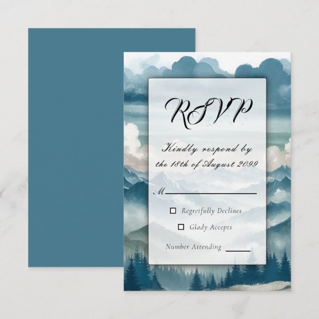 Tarjeta De Confirmación De Asistencia Ecos a través de las minas sabrosas (Anverso / Reverso)