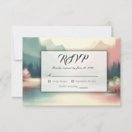 Tarjeta De Confirmación De Asistencia Ecos suaves de las montañas