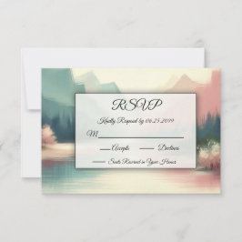 Tarjeta De Confirmación De Asistencia Ecos suaves de las montañas
