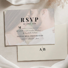 Tarjeta De Confirmación De Asistencia Editorial Ivory Foto Boda