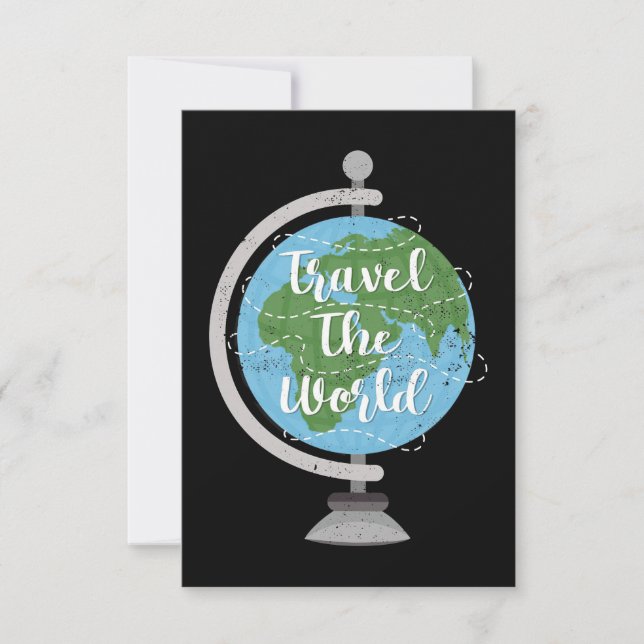 Tarjeta De Confirmación De Asistencia El arte de viajar Viaja al mundo (Anverso)