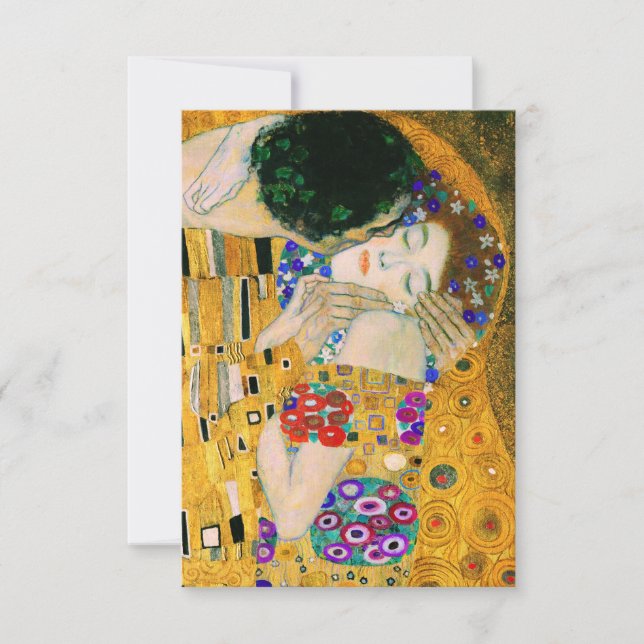 Tarjeta De Confirmación De Asistencia El beso de Gustav Klimt (Anverso)