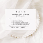 Tarjeta De Confirmación De Asistencia El Boda Art Decó Vintage Funny Con Las Campanas<br><div class="desc">Las tarjetas de respuesta boda de estilo vintage presentan fuentes de estilo Art Deco elegantes y glamorosas, un esquema de color clásico en blanco y negro y texto que se puede personalizar para sus necesidades específicas. Esta versión incluye la fecha de vencimiento de la respuesta, la frase única y divertida...</div>