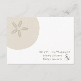 Tarjeta De Confirmación De Asistencia El Boda moderno Sand Dollar R.S.V.P.