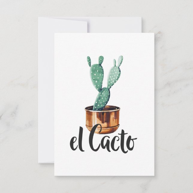 Tarjeta De Confirmación De Asistencia El Cactus (Anverso)