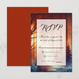 Tarjeta De Confirmación De Asistencia El derrame de madera de la caída del Boda deja el 