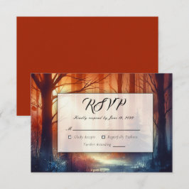 Tarjeta De Confirmación De Asistencia El derrame de madera de la caída del Boda deja el 