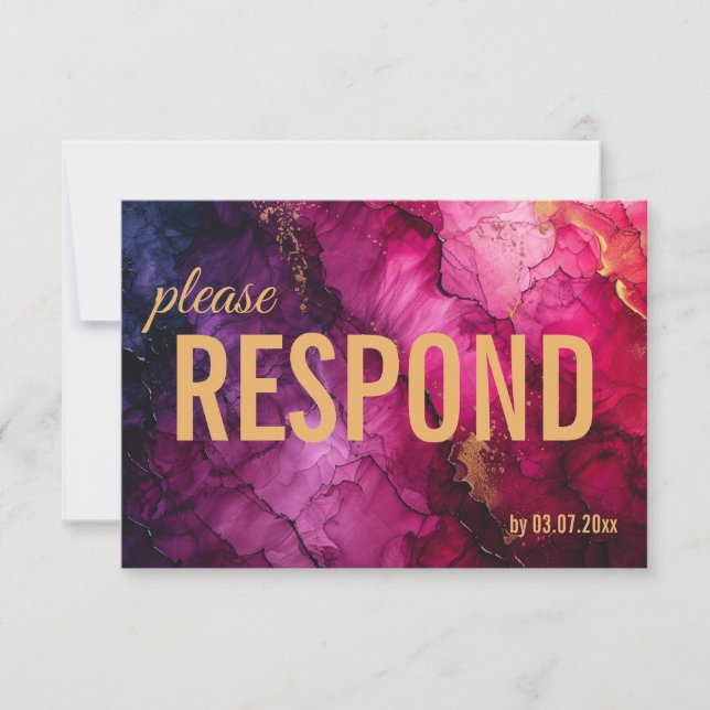 Tarjeta De Confirmación De Asistencia Elección dietética Elegancia Celestial Sinfonía de (Anverso)