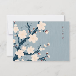 Tarjeta De Confirmación De Asistencia Elecciones japonesas de harina de cerezo en flor R