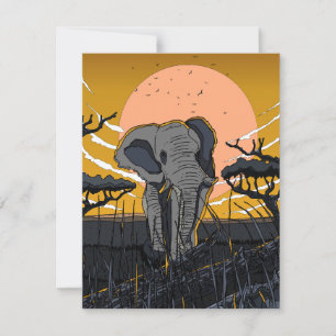 Tarjeta De Confirmación De Asistencia Elefante Africano