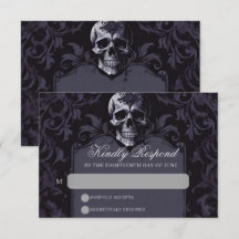 Elegancia gótica Purple Boho Skull Boda