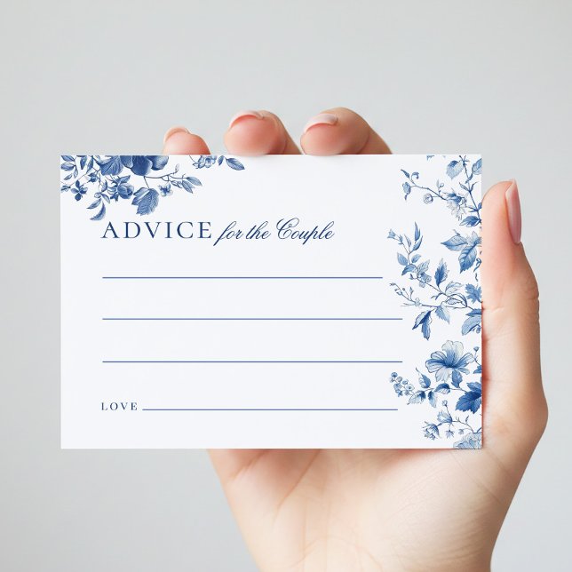 Tarjeta De Confirmación De Asistencia Elegant Blue Toile Chinoiserie Advice Cards (Subido por el creador)