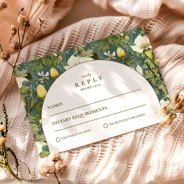 Tarjeta De Confirmación De Asistencia Elegant Botanical Arch Garden Wedding