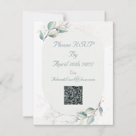 Tarjeta De Confirmación De Asistencia Elegant Botanical Love Wedding