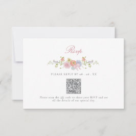 Tarjeta De Confirmación De Asistencia Elegant Bows and Wildflowers